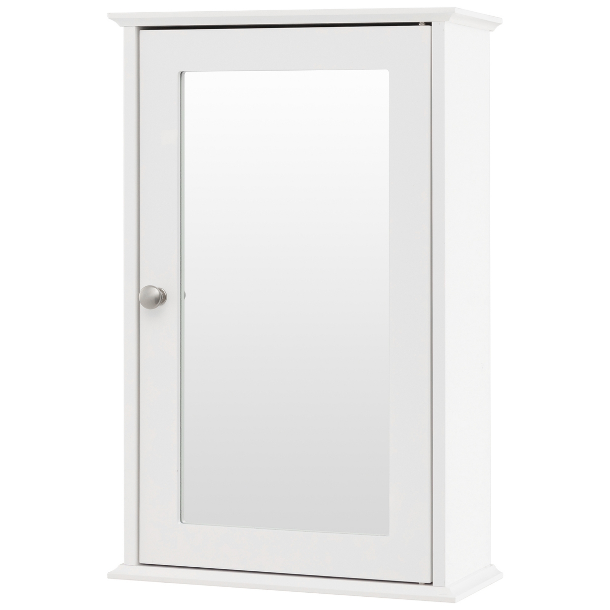 Costway Bathroom Wall Medicine Cabinet Single Mirror Door Cupboard Storage Wood Shelf