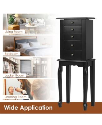 Jewelry Cabinet Storage Chest Standing Organizer