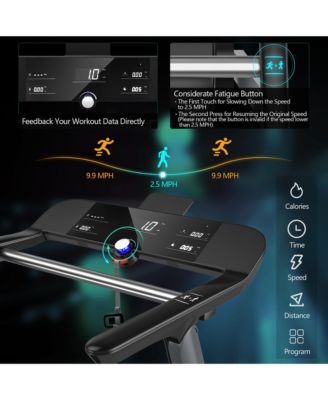 Folding Electric Treadmill Jogging MachineBluetooth10 Preset Programs