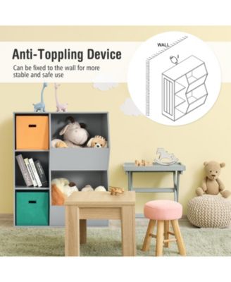 Kids Toy Storage Cubby Bin Floor Cabinet Shelf Organizer