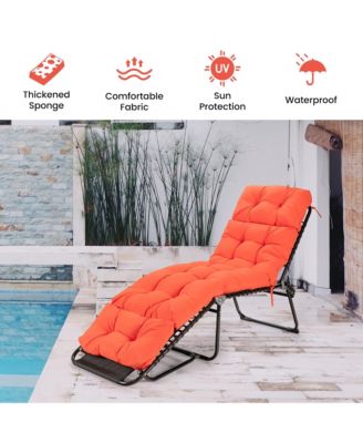 73'' Lounge Chaise Cushion Padded Recliner Cushion