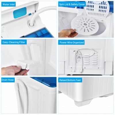 26lbs Portable Semi-automatic Washing Machine