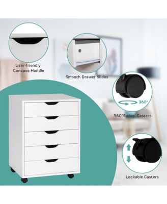 5 Drawer Chest Storage Dresser Floor Cabinet Organizer