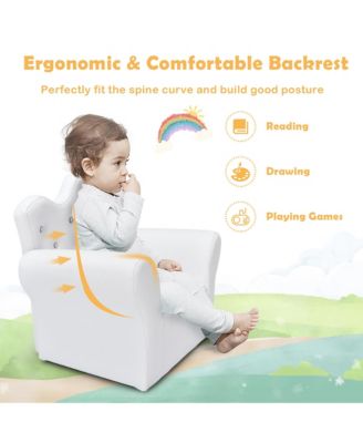 Pink Kids Sofa Armrest Chair Couch Children Toddler