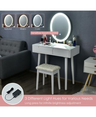 Vanity Makeup Table Touch Screen Dressing Table Stool Set