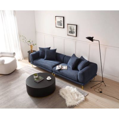 Streamdale Round Coffee Table Side Table For Living Room Fully Assembled Black