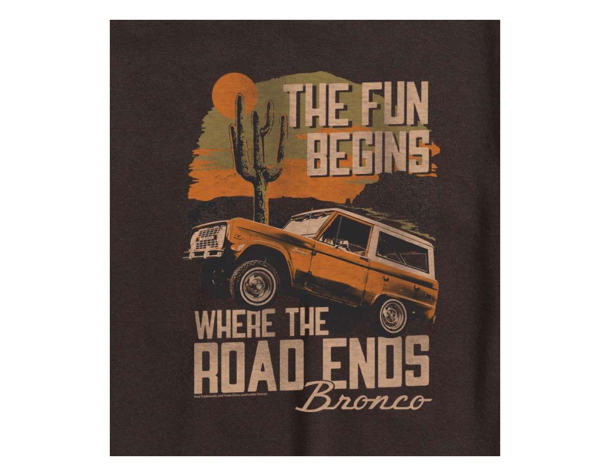 Airwaves Hybrid Apparel Bronco Fun Mens Short Sleeve Tee In Dark Brown