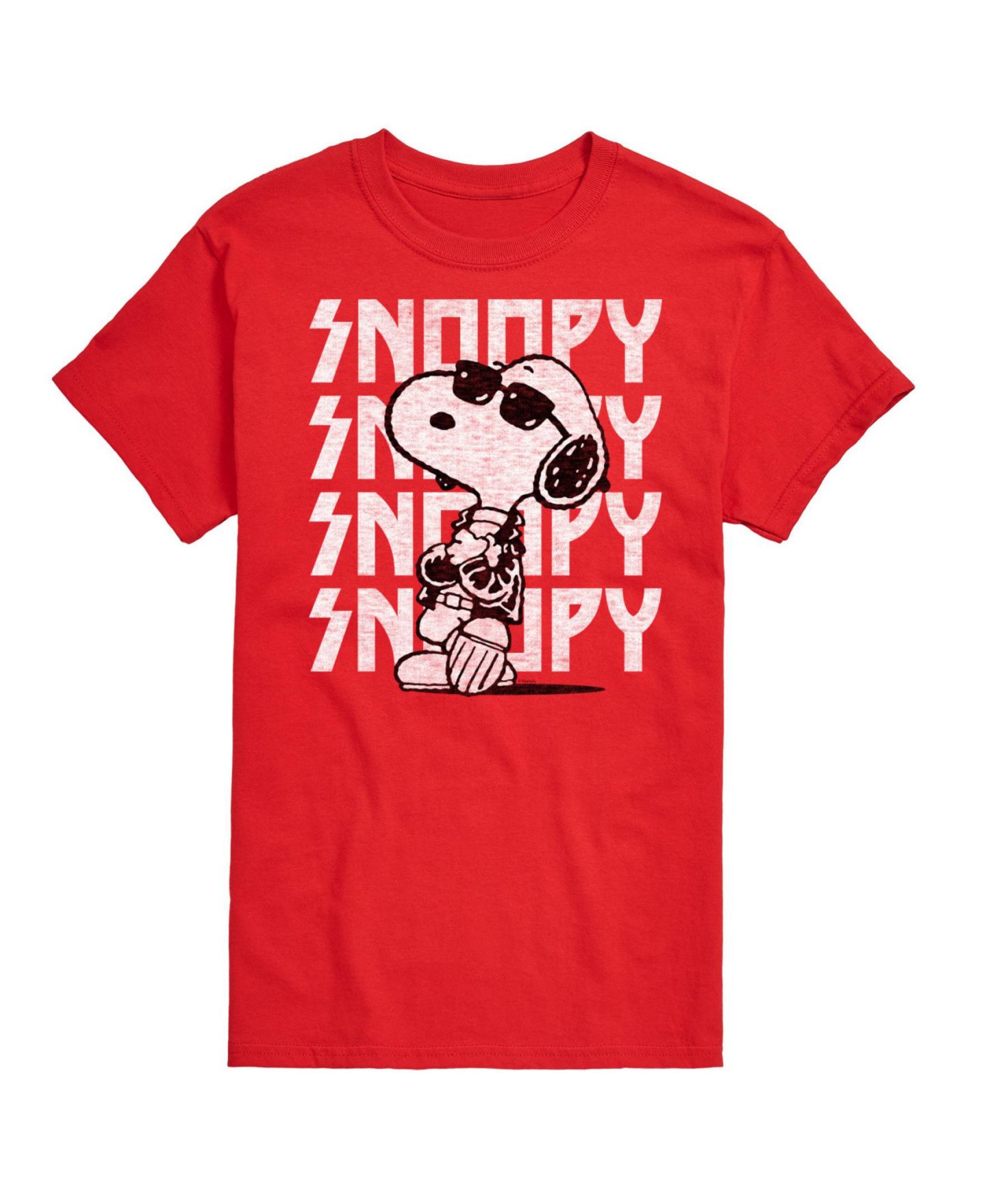 Мужская футболка AIRWAVES Hybrid Apparel Snoopy Rock Name Repeat Short Sleeve, цвет: Меланжевый — фото 9