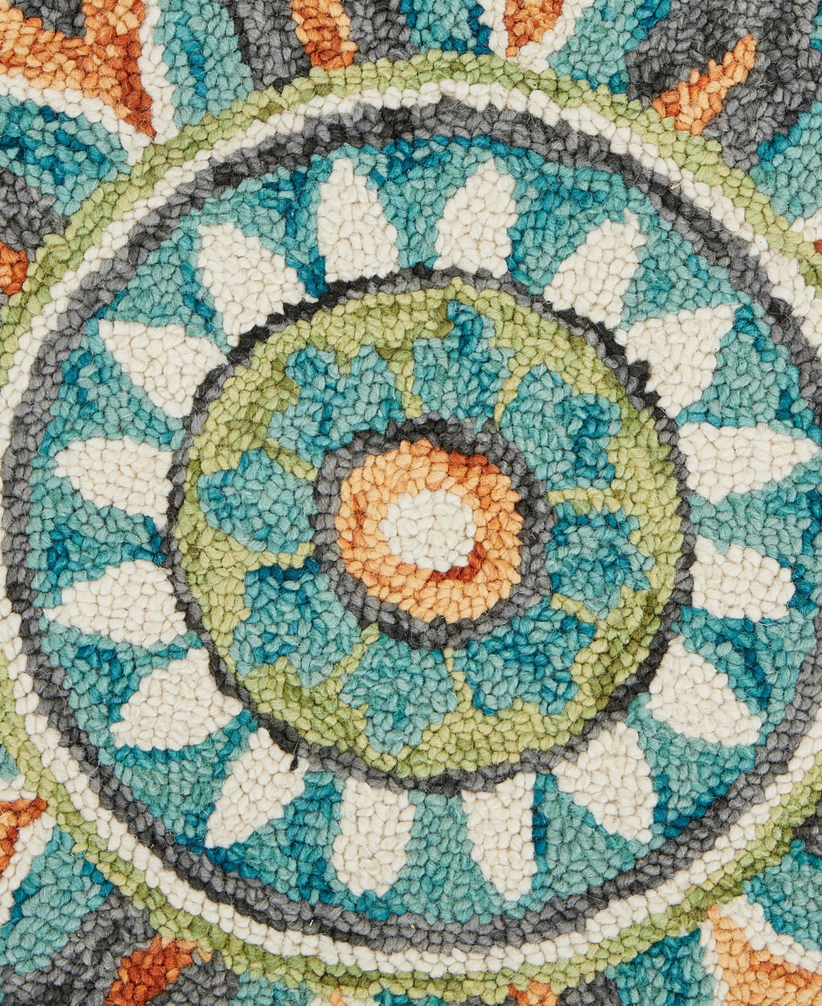 Lr Home Radiance Rdc54085 5'x5' Round Area Rug In Rust- Teal