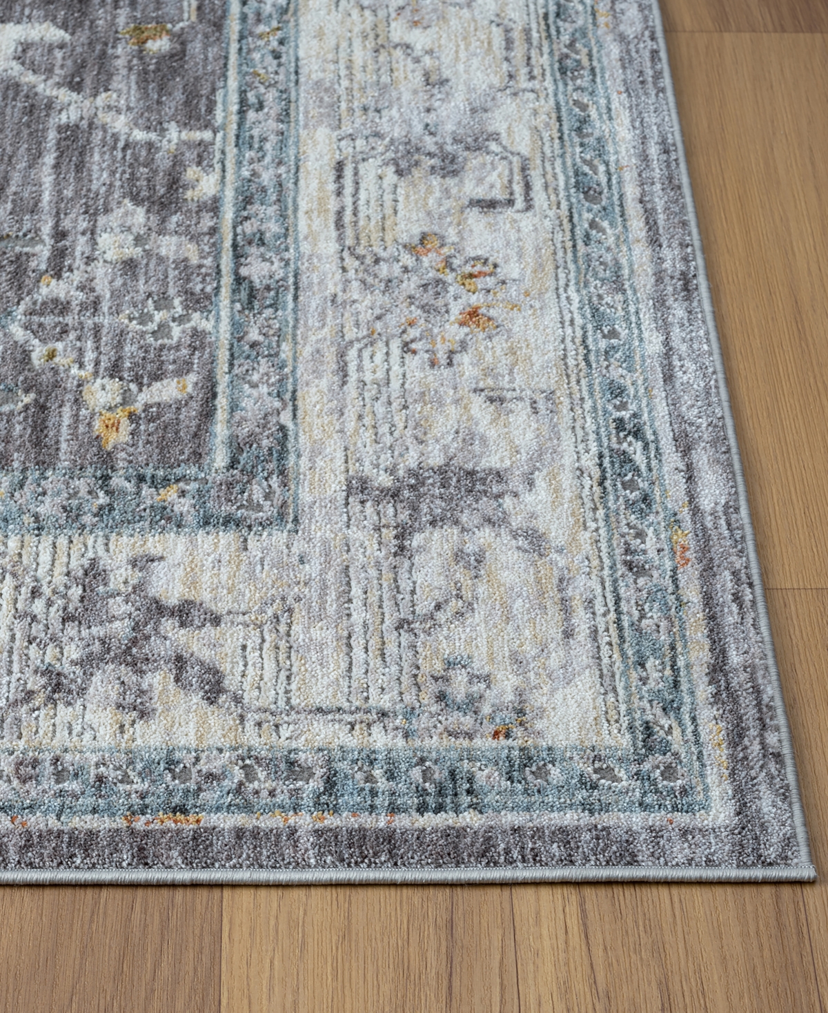 Lr Home Alexis All-473 2'6"x8' Runner Area Rug In Gray- Blue