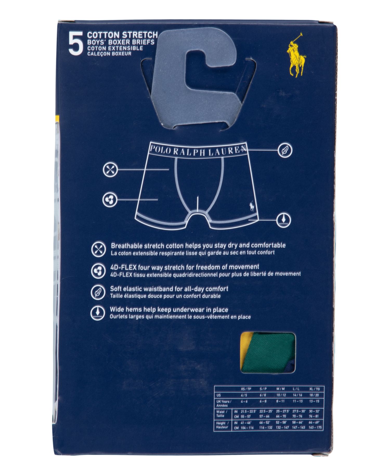 Boys' 8-20 Stretch Boxer Briefs, 5-Pack