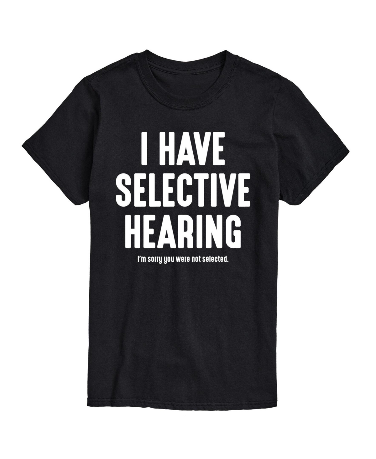 Shop Airwaves Hybrid Apparel Selective Hearing Men's Short Sleeve Tee In Black