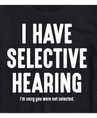 Hybrid Apparel Selective Hearing Men's Short Sleeve Tee