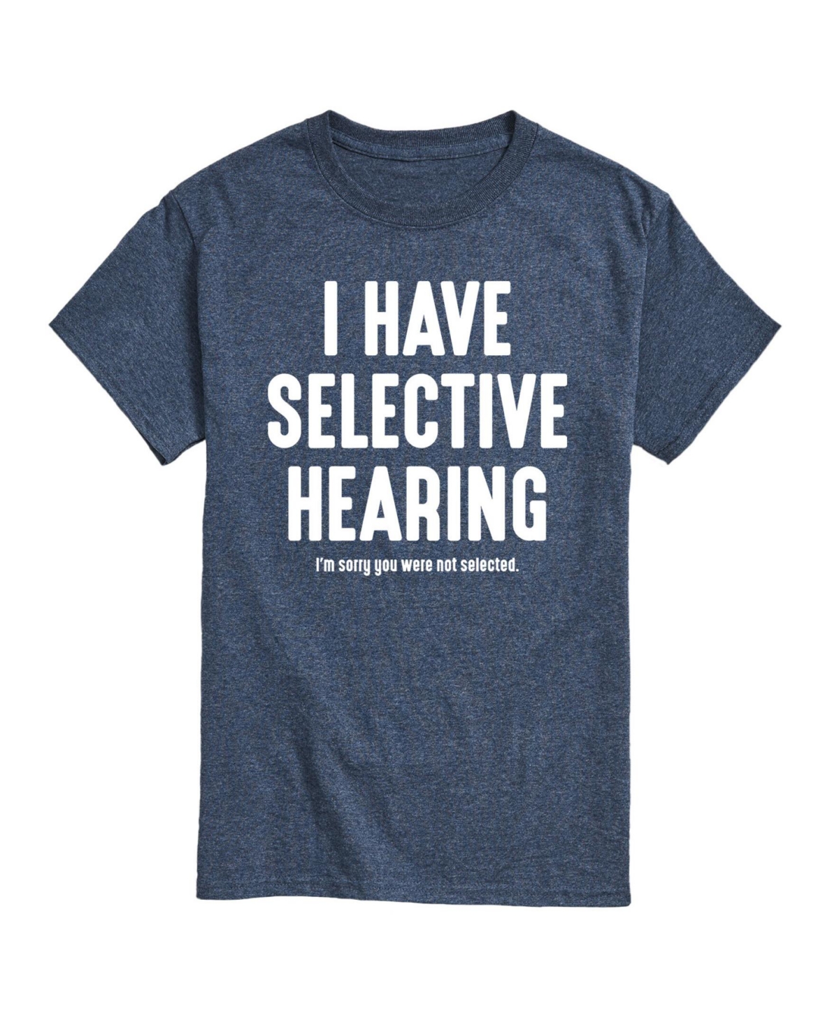 Airwaves Hybrid Apparel Selective Hearing Mens Short Sleeve Tee In Heather Blue
