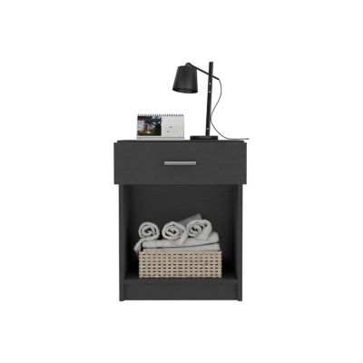 Streamdale Eco Nightstand, Superior Top, One Drawer, Lower Shelf