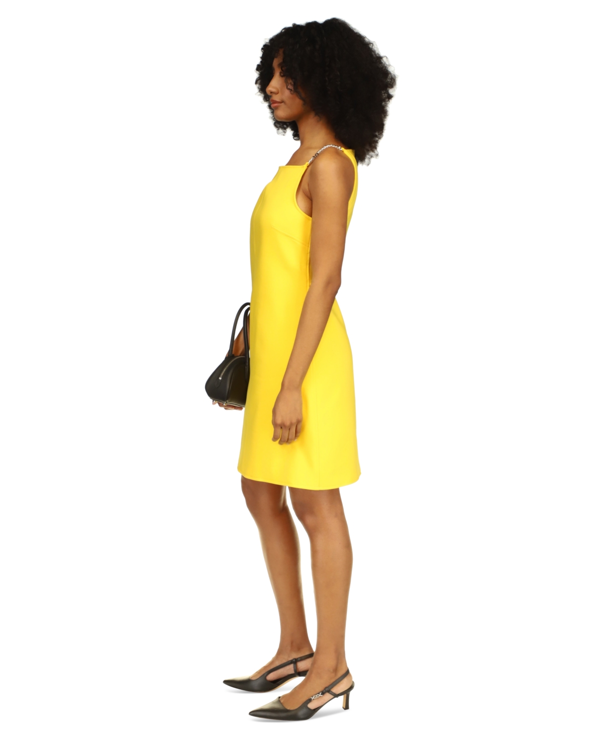 Michael Michael Kors Women's Straight-Neck Chain-Strap Dress