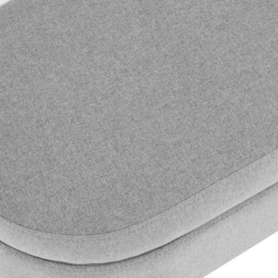 Ottoman Oval Storage Bench, Rubberwood Legs