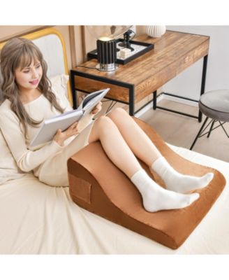 Bed Wedge Pillow with Tablet Pillow Stand and Side Pockets