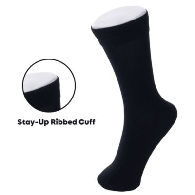 Men's Dress Socks 6 Pair Crew Sock Cotton Dress Socks for Men Solid Ribbed Argyle Pattern Multicolor Fun Designs