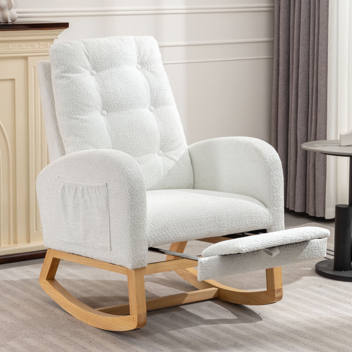 Streamdale Furniture High Back Accent Rocking Chair with Footrest