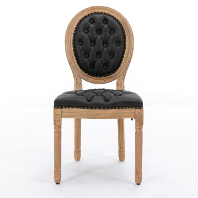 Antique French Style Wood Frame Dining Chairs Set