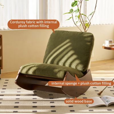Streamdale Solid Wood Glider Chair with High-Quality Upholstery