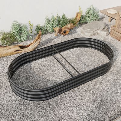  Large Metal Oval Raised Garden Bed