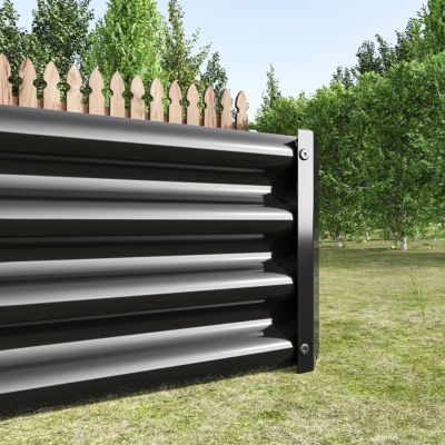 Streamdale Metal Raised Garden Bed Kit for Flowers, Veggies (7.6x3.7x0.98ft