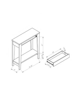 Streamdale Console Distressed Grey Black