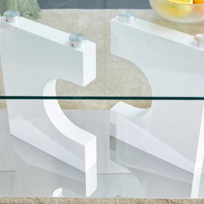 Streamdale Modern Glass Top Coffee Table