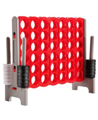 3.5 Feet Tall Jumbo 4 to Score Giant Game Set with 42 Jumbo Rings