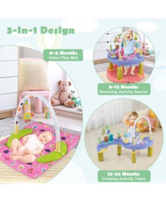 3-in-1 Baby Activity Center with 3-position for 0-24 Months