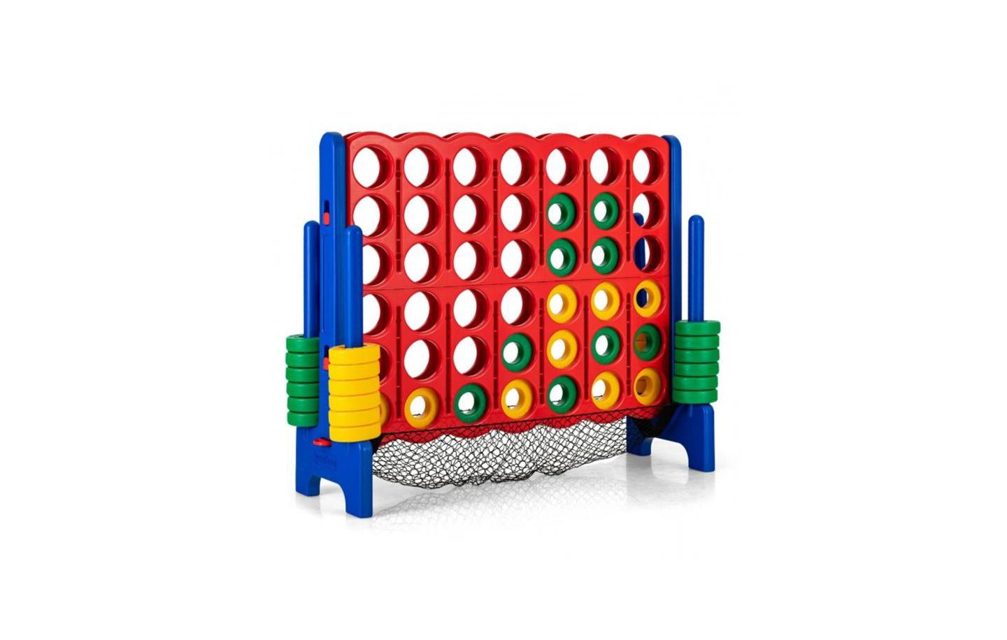 Детские игрушки Slickblue 4-to-Score Giant Game Set with Ring Netting, Ages 3+, цвет: Красный / Синий — фото 1
