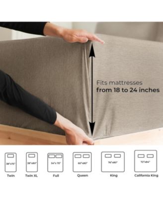 18"-24" Extra Deep Pocket Microfiber 6-Pc. Sheet Set, King