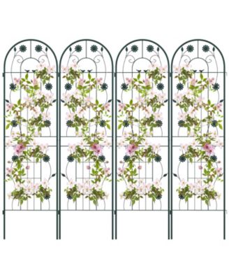 4 Pack 71 x 20 Inches Metal Garden Trellis for Climbing Plants