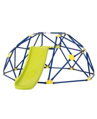 Kids Climbing Dome with Slide and Fabric Cushion - Green