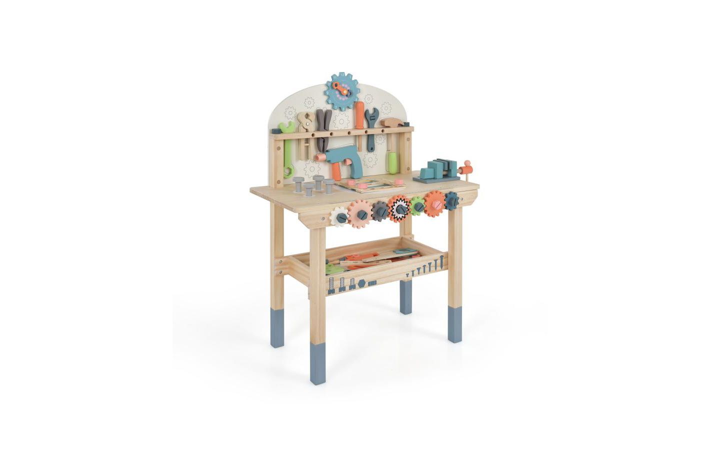 Детская игрушка Slickblue Kids Play Tool Workbench with Realistic Accessories for Pretend Play, цвет: Разноцветный — фото 4