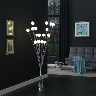 Streamdale Silver Chrysanthe Chrome LED Floor Lamp