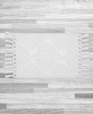 Jean Pierre New York Ricardo Fringe Cotton Bath Rug 27" x 52"