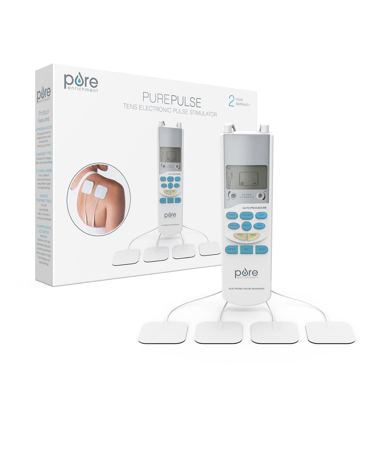 PurePulse TENS Electronic Pulse Massager