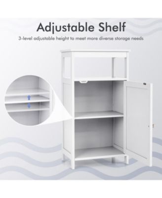 Engineered Wood Bathroom Floor Cabinet with Multifunction Storage Rack