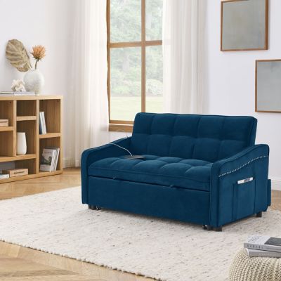 Loveseat Sofa Bed with USB Charging