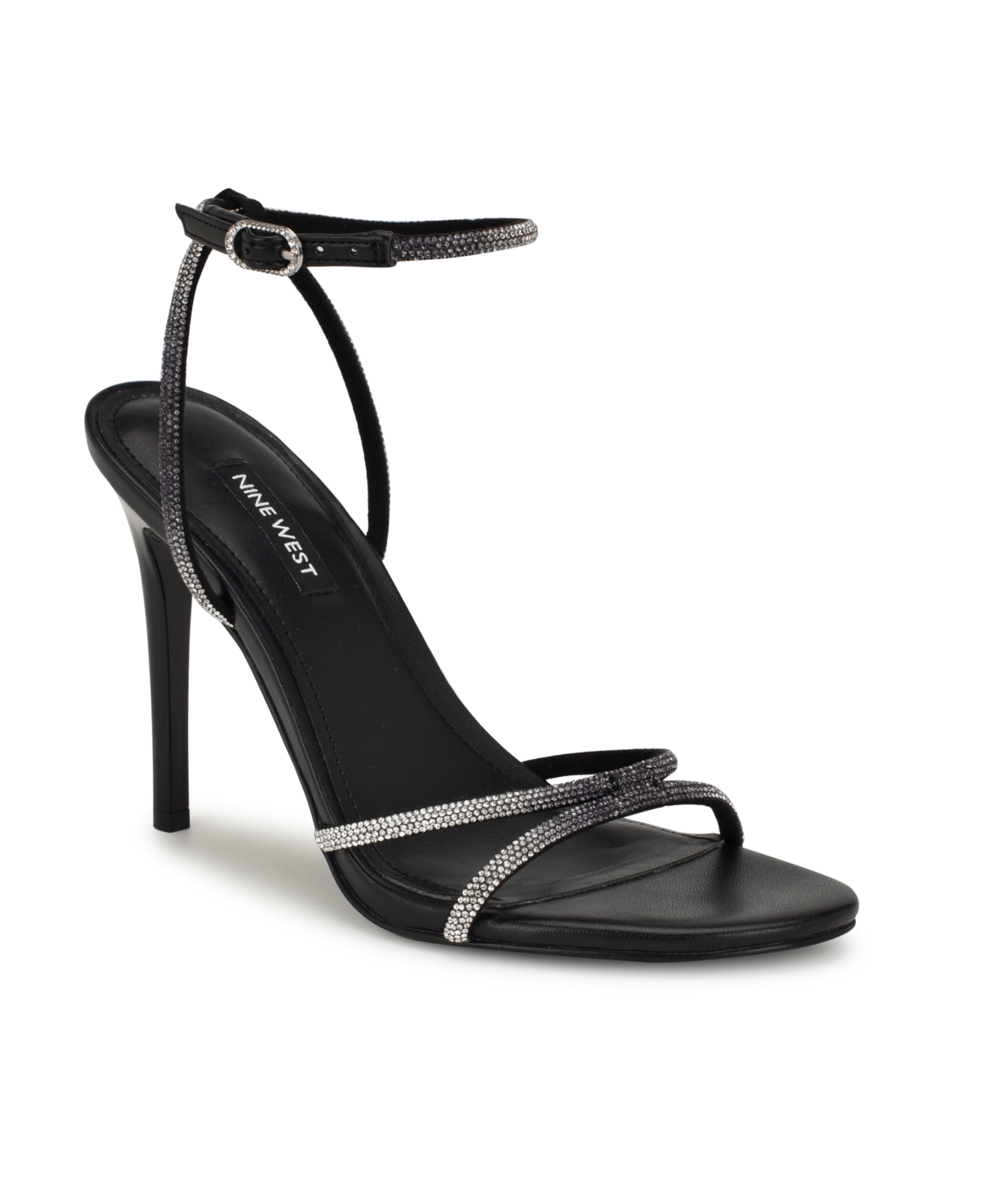 Nine West Women's Missey Open Toe Stiletto Heel Dress Sandals In Black