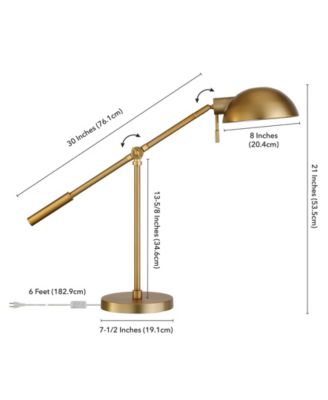 Dexter 23.25" Tall Boom Arm Table Lamp with Metal Shade