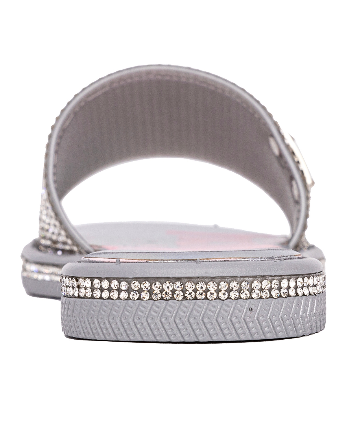 Shop Juicy Couture Little And Big Girls Yimmy Flat Sandal In Silver