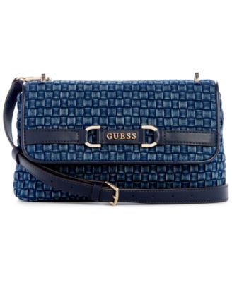 GUESS - Majka Woven Denim Small Crossbody Flap