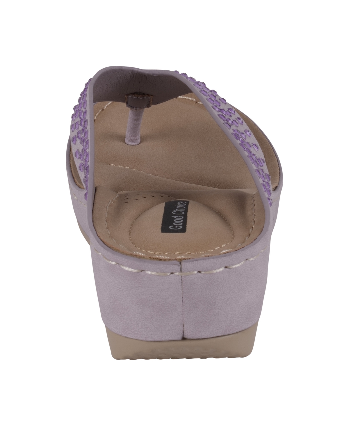 Gc Shoes Women's Tiana Embellished Comfort Wedge Sandals In Purple