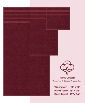 Edison 100% Cotton Luxury 6-Piece Towel Set
