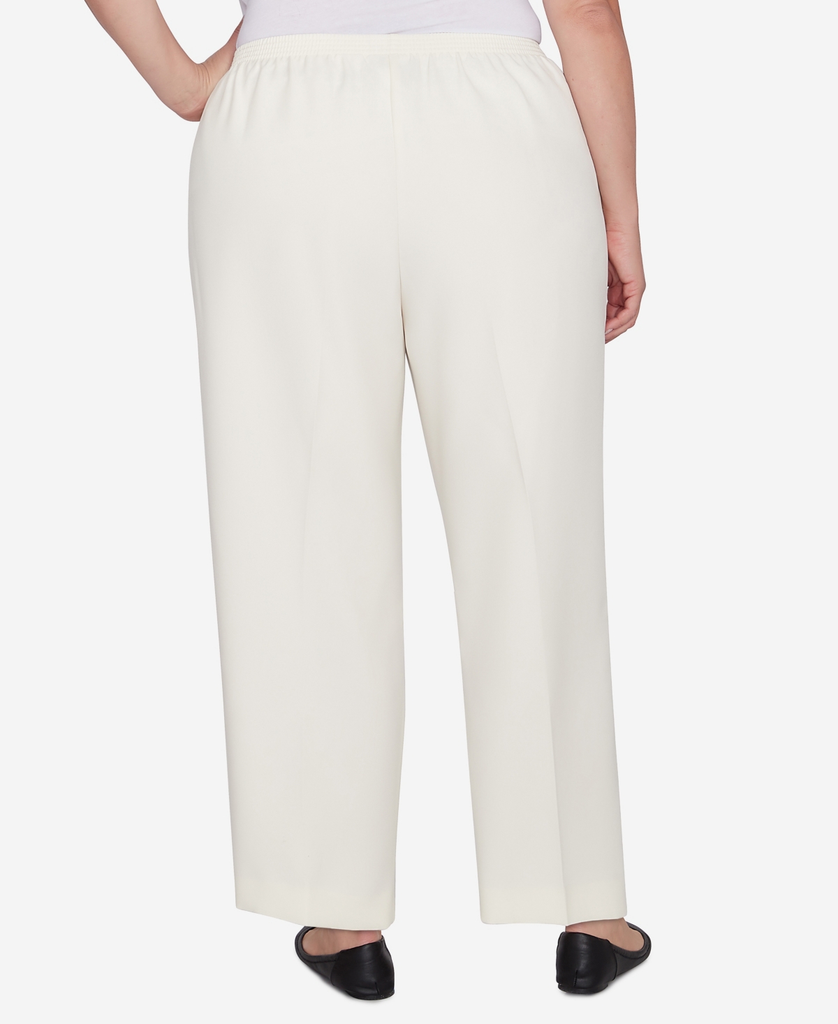 Alfred Dunner Plus Size Classic Accord Elastic Waist Short Length Pant