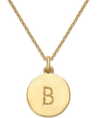  12k Gold-Plated Initials Pendant Necklace, 17" + 3" Extender 